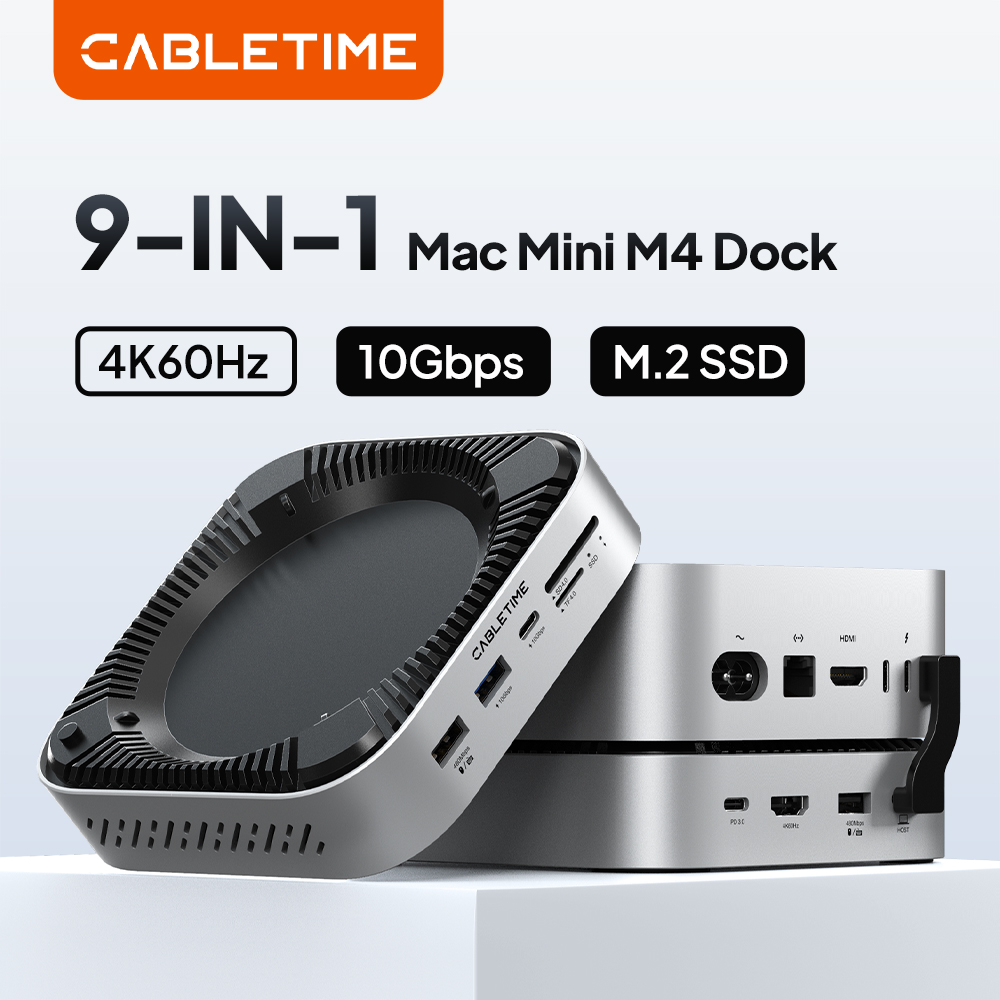 Mac Laptop Accessories - CABLETIME 9 IN 1 Mac Mini