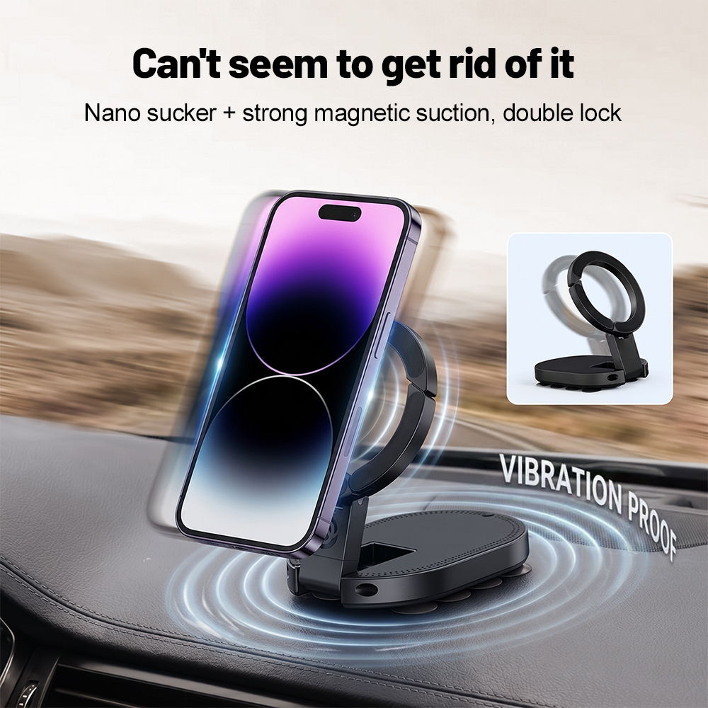 Laptop Accessories Case - 360° Rotation 3‑In‑1 Suction Cup Magnetic