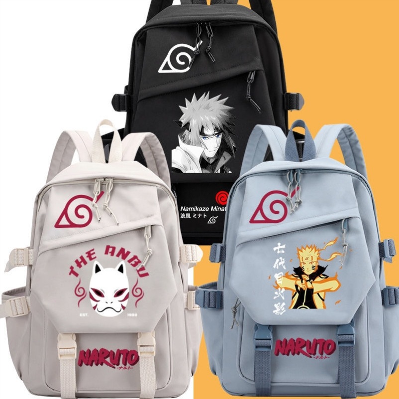 Laptop Accessories For Students - Naruto Sasuke Kakashi Anime Backpack for