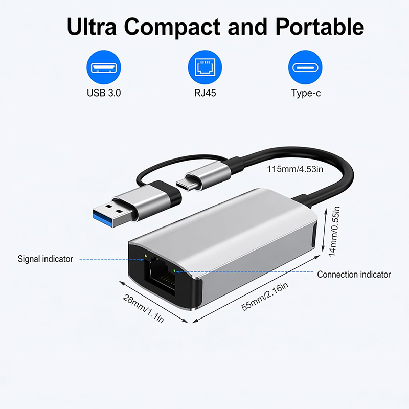 2.5G (2500 Mbps) USB 3.0 Type- - огляд і ціна Laptop Accessories Usb