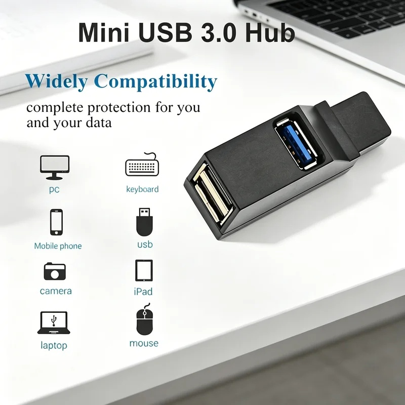 USB 3.0 2.0 Rotatable 3 Ports  - огляд і ціна Laptop Accessories Usb