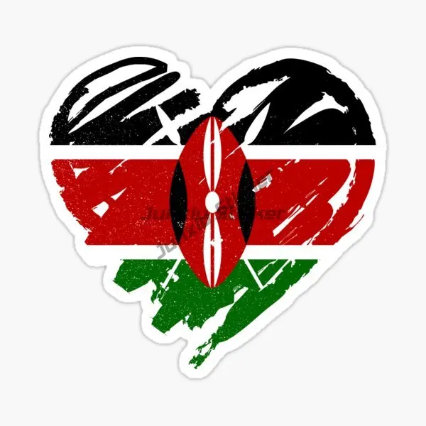 Kenya Flag Map Sticker Bumper  - огляд і ціна Laptop Accessories Kenya