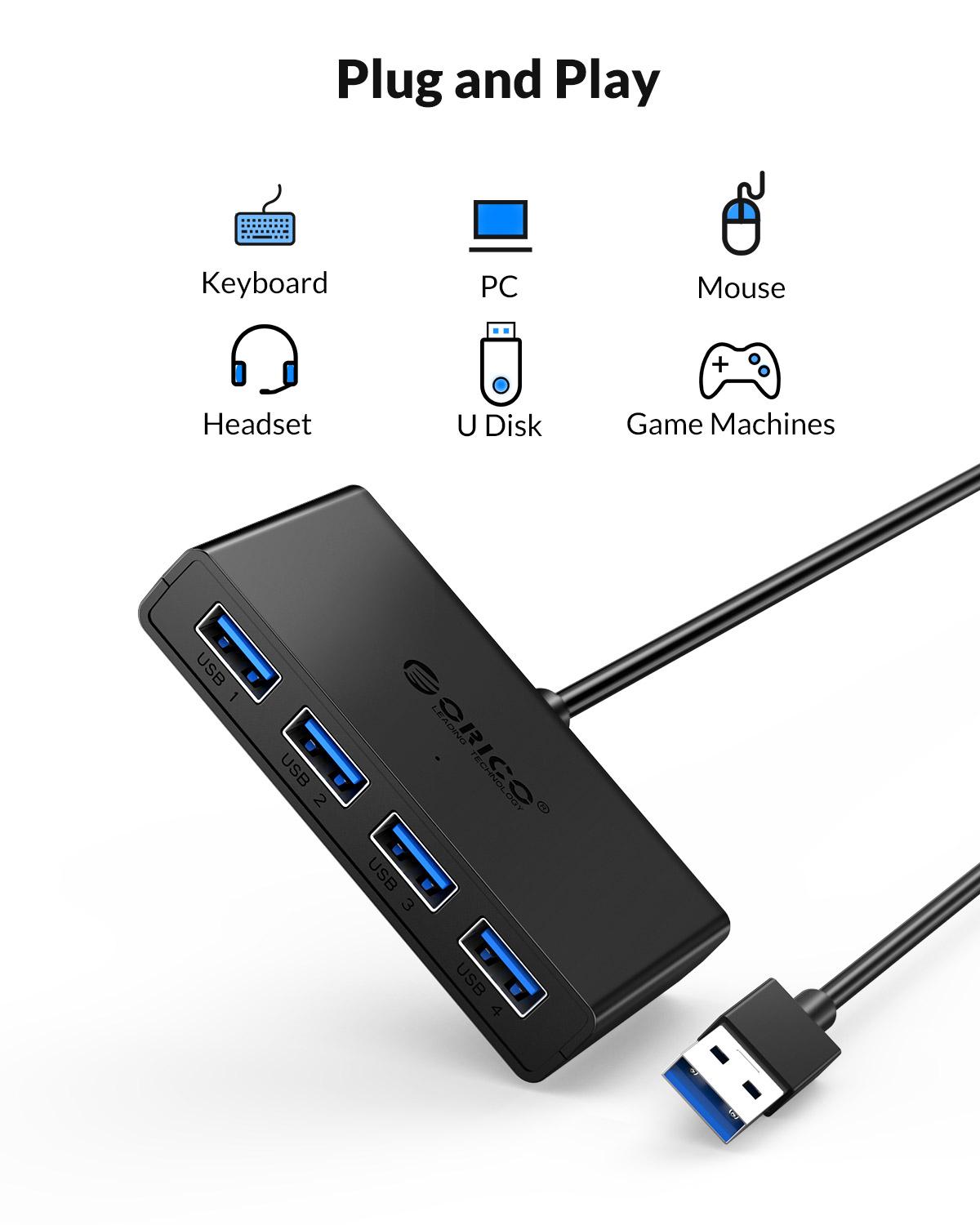 ORICO Hub USB 4 Ports Multi US - огляд і ціна Mac Laptop Accessories