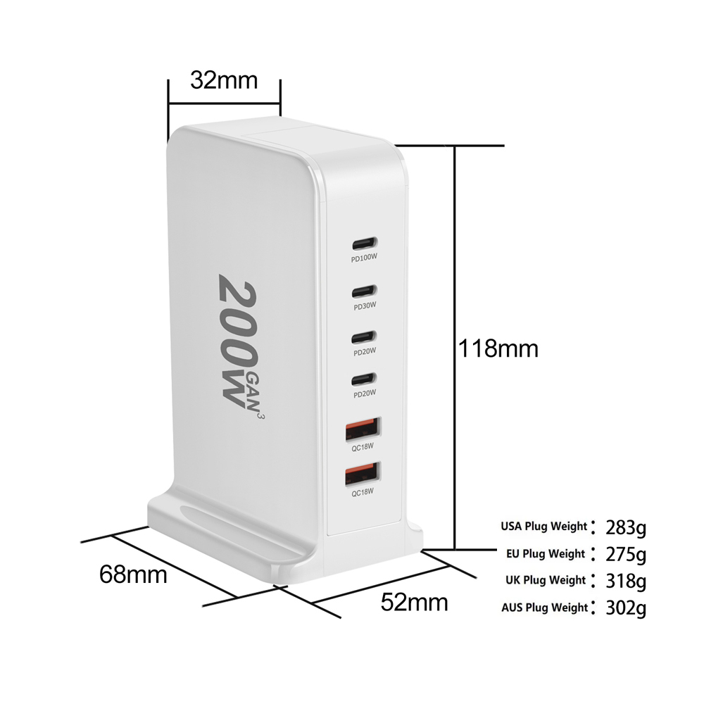 200W 168W Desktop GaN Quick PD - огляд і ціна Laptop Accessories Uk